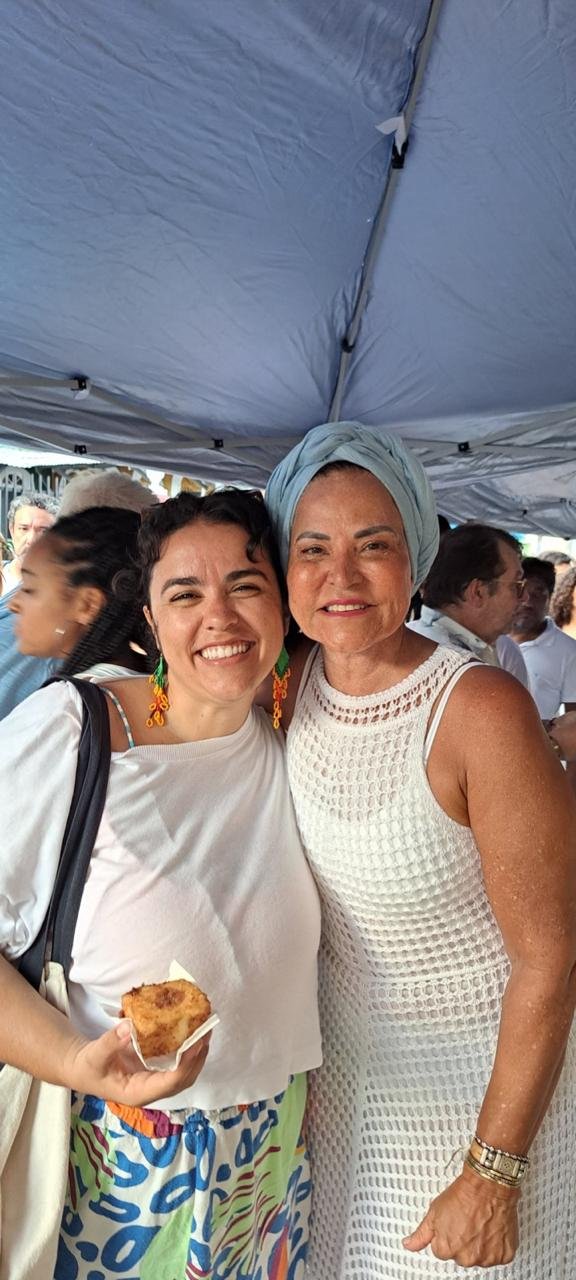 With Tereza Paim on one of my visits to the Iemanjá Festival