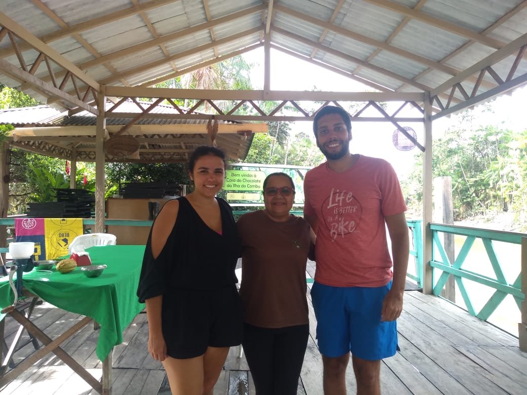 Em visita guiada à Casa do Chocolate da Dona Nena, na Ilha do Combu. 2019